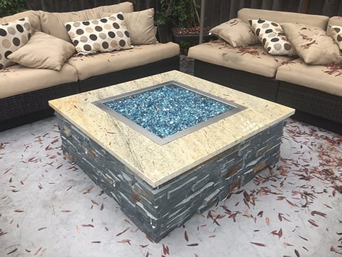 Custom fire pit in Los Gatos, CA