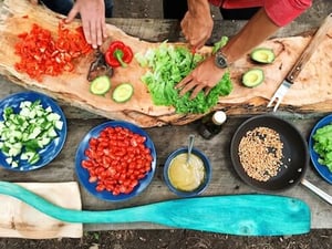 Cooking colorful