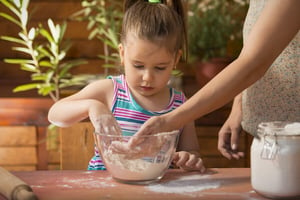 Teaching child to cook