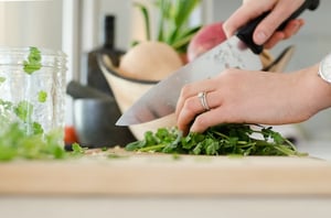 cooking in outdoor kitchen