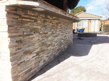 Stacked stone outdoor kitchen in San Jose CA